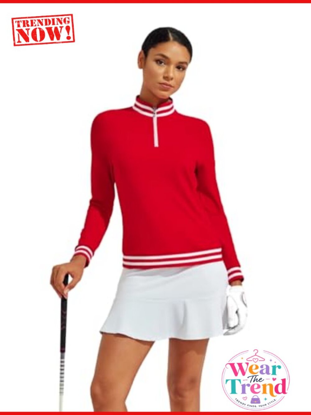 Womens Long Sleeve Quarter Zip Golf Polo Shirt UPF 50+ Rash Guard Workout Top